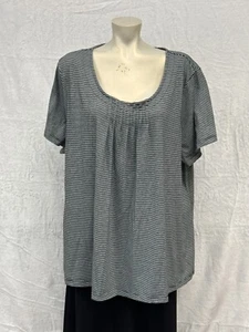 White Stag 3x Striped T-Shirt Top Scoop Neck Short Sleeve Comfortable - Picture 1 of 9