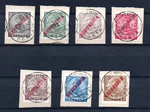 Sellos antiguos de Pedro de Acores (Portugués) de 1910 (Michel 124/30) Horta usados en portada - Imagen 1 de 1