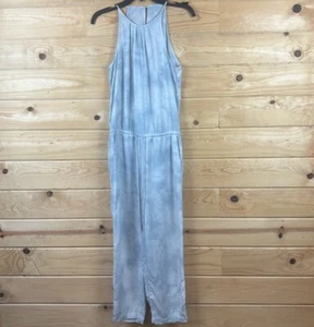 Cloth & Stone Anthropologie Jumpsuit Ice Blue Tie Dye Sleeveless Size XS - Picture 1 of 6