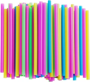 100 Large Smoothie Milkshake Colorful Straws 10Mm Wide Thick Drinks Straws - Picture 1 of 9
