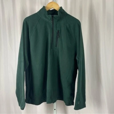 Starter Large Forest Green 1/2 1/4 Zip Pullover Outdoor Chore Cabin Barn Outdoor - Image 1 of 4