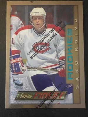 Saku Koivu 1996-97 Topps Finest Rookies Gold Rare #85 Canadiens w/coating - Image 1 of 2
