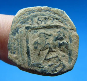 1622 AND 1641 ANTIQUE SHIPWRECK ERA TREASURE PIRATE COB COIN MARAVEDI SPANISH - Picture 1 of 3