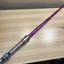 2002 Hasbro Star Wars Telescoping Lightsaber Purple Jedi Mace Windu Works!