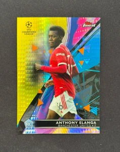 2021-22 Topps Finest UCL Anthony Elanga amarillo prisma refractor novato/250 #2 radiocontrol - Imagen 1 de 2