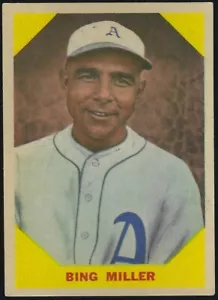 1960 Fleer #39 Bing Miller Philadelphia Leichtathletik Rechtsfeld Baseballkarte - Bild 1 von 2