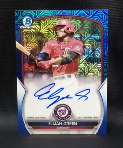 2023 Bowman Chrome MegaBox Elijah Green - Blue Mojo Refractor Auto # /150 - Picture 1 of 5