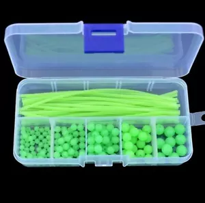 Luminous Fishing Beads Tube 170pcs Soft Rubber Floating Glow Fishing Accessories - Picture 1 of 14