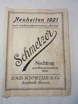 Louis Schmetzer & Co., Ansbach, Katalog 1921, Kinderwagen, Schlitten, Dreiräder • 10€