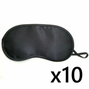 ( Pack of 10 ) Travel Sleeping Rest Relax Eye Mask Masks Eyemask Blindfold Patch - Picture 1 of 4