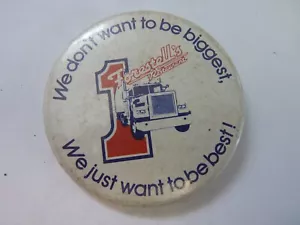Vintage Pin Button FORESTELL'S RESTAURANT Truck Stop Not Biggest Just the Best - Picture 1 of 2