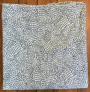 IKEA Tradkrassula Queen Full Double Blue Teal Patterned Duvet Cover Cotton - Picture 1 of 7