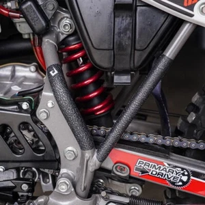 Black Frame Guards 1985-2013 Honda XR80 CRF80 Grip Tape Protectors XR CRF 80 - Picture 1 of 3