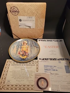 Knowles 1986 Piatto da Collezione PASQUA Jessie Willcox Smith Ltd Ed 1° Edizione 8162F - Foto 1 di 11