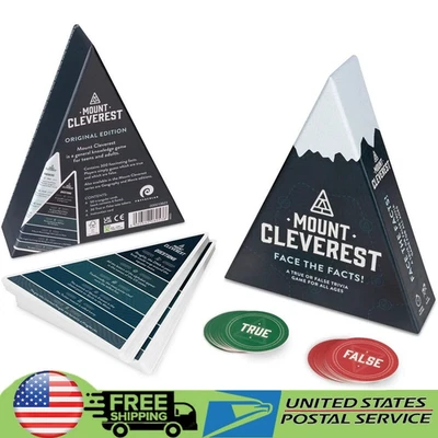 MOUNT CLEVEREST Juego de Trivia Verdadero o Falso Juegos de Viaje Regalo de Navidad Divertido Familia Foto 1 de 4
