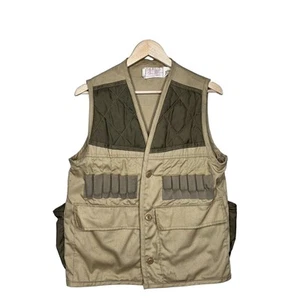 Vintage USA Jim Catfish Hunter SafTbak Tan Hunting Vest Duck Fly fish Washable L - Picture 1 of 4