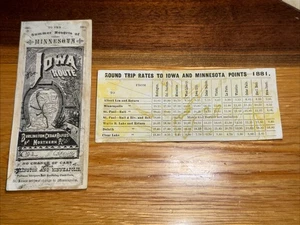 1881 Burlington Cedar Rapids And Northern Railway-Iowa Route Trade Card - U343 - Picture 1 of 5