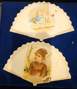 2 Victorian Trade Cards Fan Shaped Lancaster PA - Bild 1 von 4