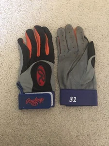 GAME USED MIKE PIAZZA BATTING GLOVES SIZE LARGE - Picture 1 of 1