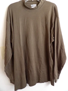 Lone Cypress Pebble Beach Brown Fine Pima Cotton Long Sleeve Mock Neck Large - Picture 1 of 3