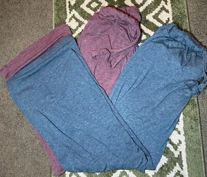 PRETTYGARDEN Casual Pajamas Long Drawstring Pants Green And Maroon, L/XL - Picture 1 of 5