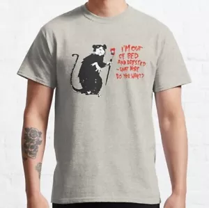 BANKSY Out Of Bed Rat Classic T-Shirt - Bild 1 von 4
