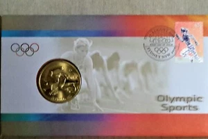 Australia FDC 2000 Olympic Sports ATHLETICS $5 Commemorative Coin, PNC - Picture 1 of 1