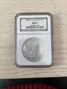 2008 P BALD EAGLE - $1 - NGC MS69 - SILVER COIN - 3139364-007 - Picture 1 of 4