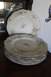 Lot of 7 Theodore Haviland ROSALINDE Dinner PLATES 10 1/2 New York USA - Picture 1 of 13