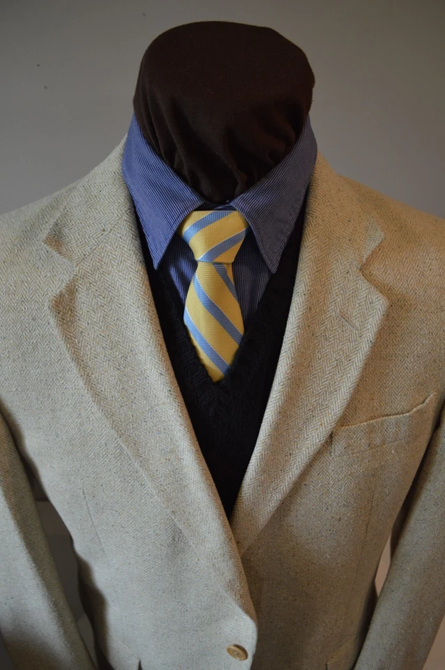 JoS A Bank Hombre 2btn Piedra Espiga Naranja Verde Amarillo Especificación Abrigo Deportivo 42L Foto 1 de 4