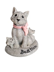 Quarry Critters BEST MOM Cats Stone Figurine Second Nature Design - Picture 1 of 6