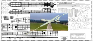 R/C Airplane Plans & Templates PRINTED: MQ-9 Reaper UAV 98" Wingspan - Picture 1 of 1