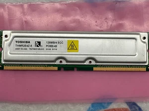THMR2E4Z-8 Toshiba 128MB RDRAM PC800 800MHz 45ns ECC 184-Pin Memory Module - Picture 1 of 3