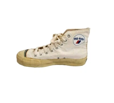 Zapatillas altas Pro Keds beige blancas vintage años 70 lona para hombre talla 5,5  Foto 1 de 4
