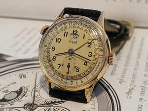 PIAGET "TRIPLE CALENDAR" MEN WRIST WATCH - RARE FOR COLLECTORS!!!! - Picture 1 of 13
