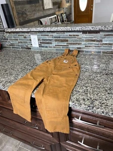 Carhartt overalls Youth Size 4 Double Knee , 5 Pocket Bib Pants cotton RN13706 - Picture 1 of 9