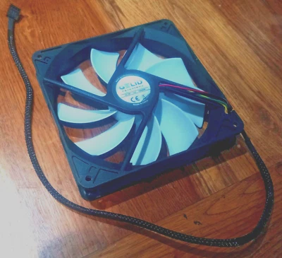 Bicolour Gelid Silent 14 PWM 140mm 4-Pin PC Case Fan 1200 RPM 74.5 CFM 25.1 dBA - Image 1 of 3