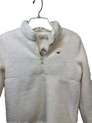 Suéter Pullover Clásico Difuso Blanco 1/2 Cremallera Vineyard Vines Niñas Talla Mediana (10-12) Foto 1 de 4
