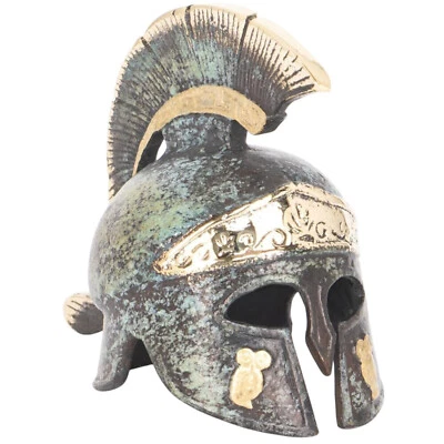 Casco ateniense con un búho antiguo griego museo de bronce réplica 1366 Foto 1 de 4