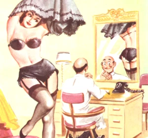 Dottore Bella Donna Svestirsi Lingerie Francese Erotica Risqué a/s L Carrière - Foto 1 di 5