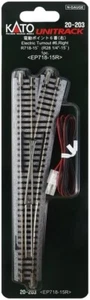 KATO 20-203 N Scale Unitrack Electric Turnout #6 Right Hand 5 Piece R718-15 New - Picture 1 of 9