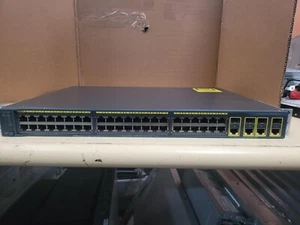 CISCO WS-C2960G-48TC-L 48-PORT GIGABIT SWITCH w/ 4 SFP PORTS and RACK EARS - Picture 1 of 4