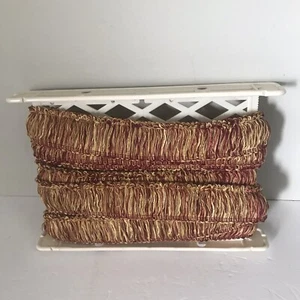 NEW Conso 6.5+ Yds. Red Gold 2" Loop Fringe One Piece for Crafting Sewing - Picture 1 of 5