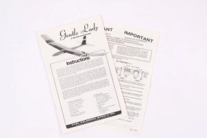 Manual de instrucciones de avión de vela Gentle Lady de Carl Goldberg Models Inc - Imagen 1 de 2