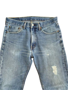 Vintage Levi 505 Jeans 32x32 Blue Straight Leg Denim Faded Patina Cotton - Picture 1 of 10