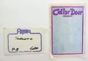 CELLAR DOOR Night Club Unused & AGORA BALLROOM Toronto Backstage Pass 1980s Lot2 - Picture 1 of 3