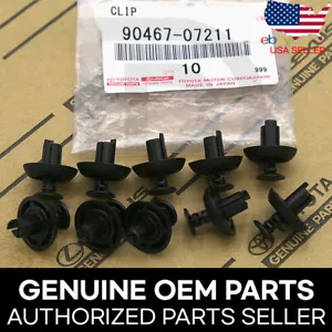 Genuine Toyota Lexus OEM New Engine Cover Grille Clips 90467-07211 [Set of 10] - Picture 1 of 7
