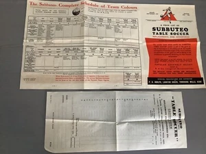 subbuteo 52-53 replacements and accessories price sheet and order form - Picture 1 of 2