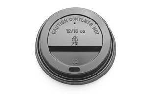 1000 90mm BLACK SIP LIDS NESCAFE/KENCO &GO 2GO 12OZ 340ml VENDING CUP HOT DRINKS - Picture 1 of 1