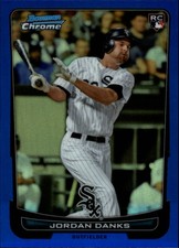 2012 Bowman Chrome Blue Refractors White Sox Baseball Card #25 Jordan Danks /250
